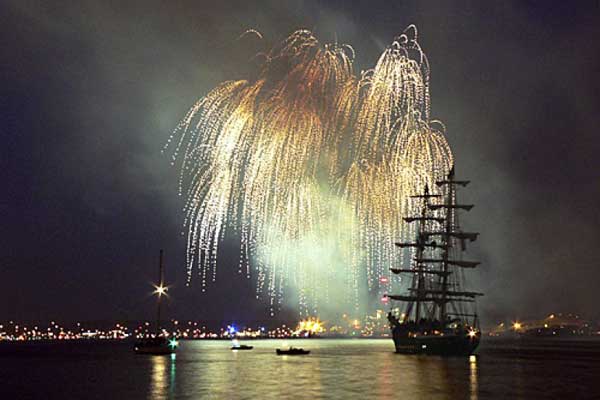 Kieler Woche Abschlussfeuerwerk Kieler Woche Abschlussfeuerwerk