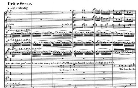 „Migraine aura leitmotif“ in Siegried, Act 1, Scene 3 uses a scintillating melody line with an underlying zig-zag pattern. PETRUCCI INTERNATIONAL MUSIC SCORE LIBRARY PROJECT "Migraine aura leitmotif" in Siegried, Act 1, Scene 3 uses a scintillating melody line with an underlying zig-zag pattern. PETRUCCI INTERNATIONAL MUSIC SCORE LIBRARY PROJECT